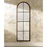 Uttermost Amiel Maple Brown 17" x 50" Arch Top Wall Mirror