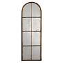 Thumbnail3 of Uttermost Amiel Maple Brown 17" x 50" Arch Top Wall Mirror more views