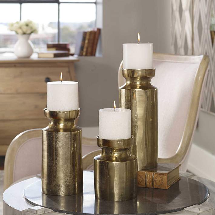 Allied Brass Contemporary Satin Brass Votive Candle Holder, Wall Mounted  Design, 3-in H, Concealed Mounting Hardware, Prestige Skyline Collection in  the Candle Holders department at