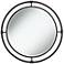 Uttermost Ammi 34" Round Rough Black Iron Wall Mirror