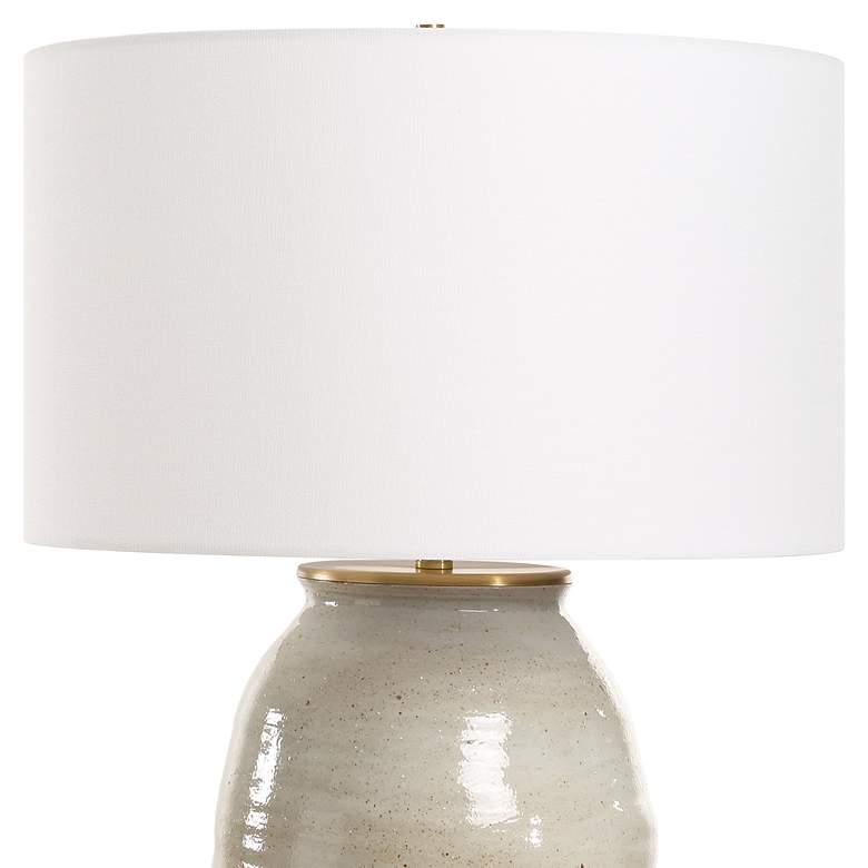 Image 6 Uttermost Amos 25 3/4" Light Gray Glaze Ceramic Table Lamp more views