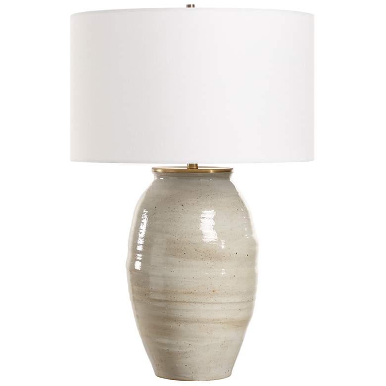 Image 5 Uttermost Amos Light Gray Glaze Ceramic Table Lamp more views