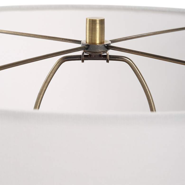 Image 7 Uttermost Amos Light Gray Glaze Ceramic Table Lamp more views