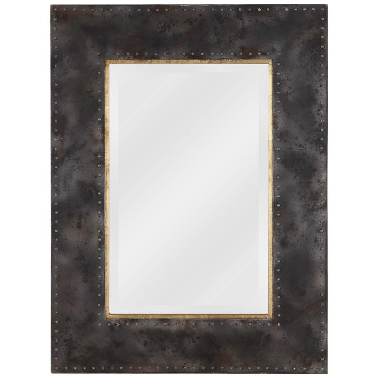 Image 2 Uttermost Amparo Oxidized Steel Gray 30 inch x 40 inch Wall Mirror
