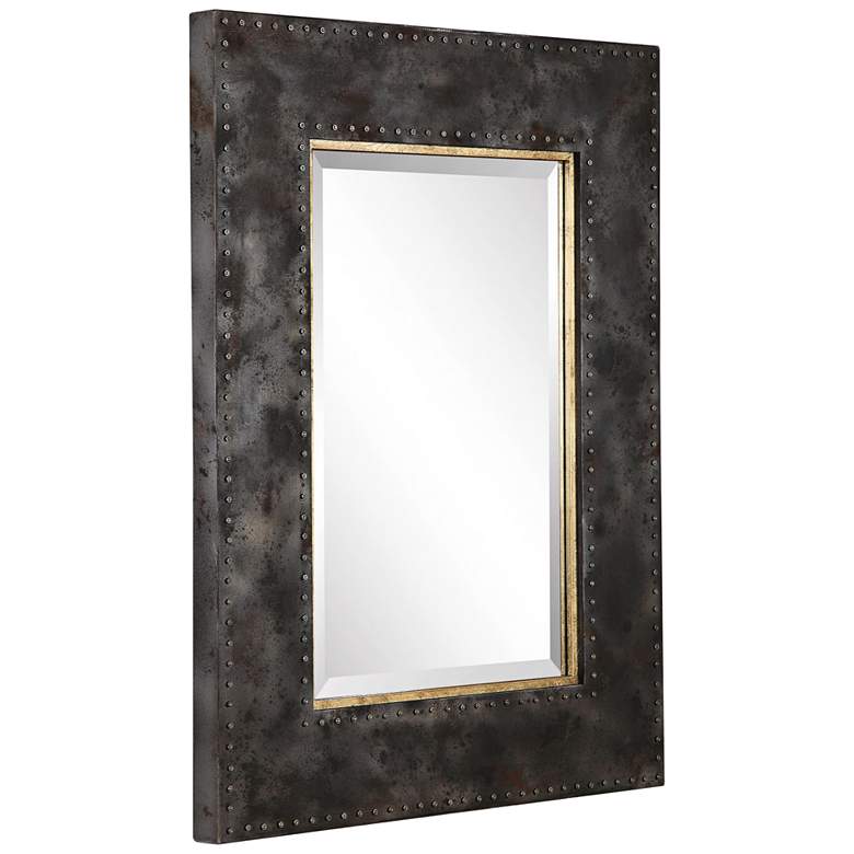 Image 3 Uttermost Amparo Oxidized Steel Gray 30 inch x 40 inch Wall Mirror more views