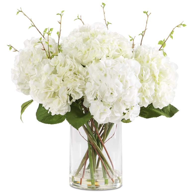 Image 1 Uttermost Anastasia 11" Hydrangea Centerpiece