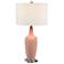 Uttermost Anastasia 33" Light Pink Glaze Ceramic Table Lamp