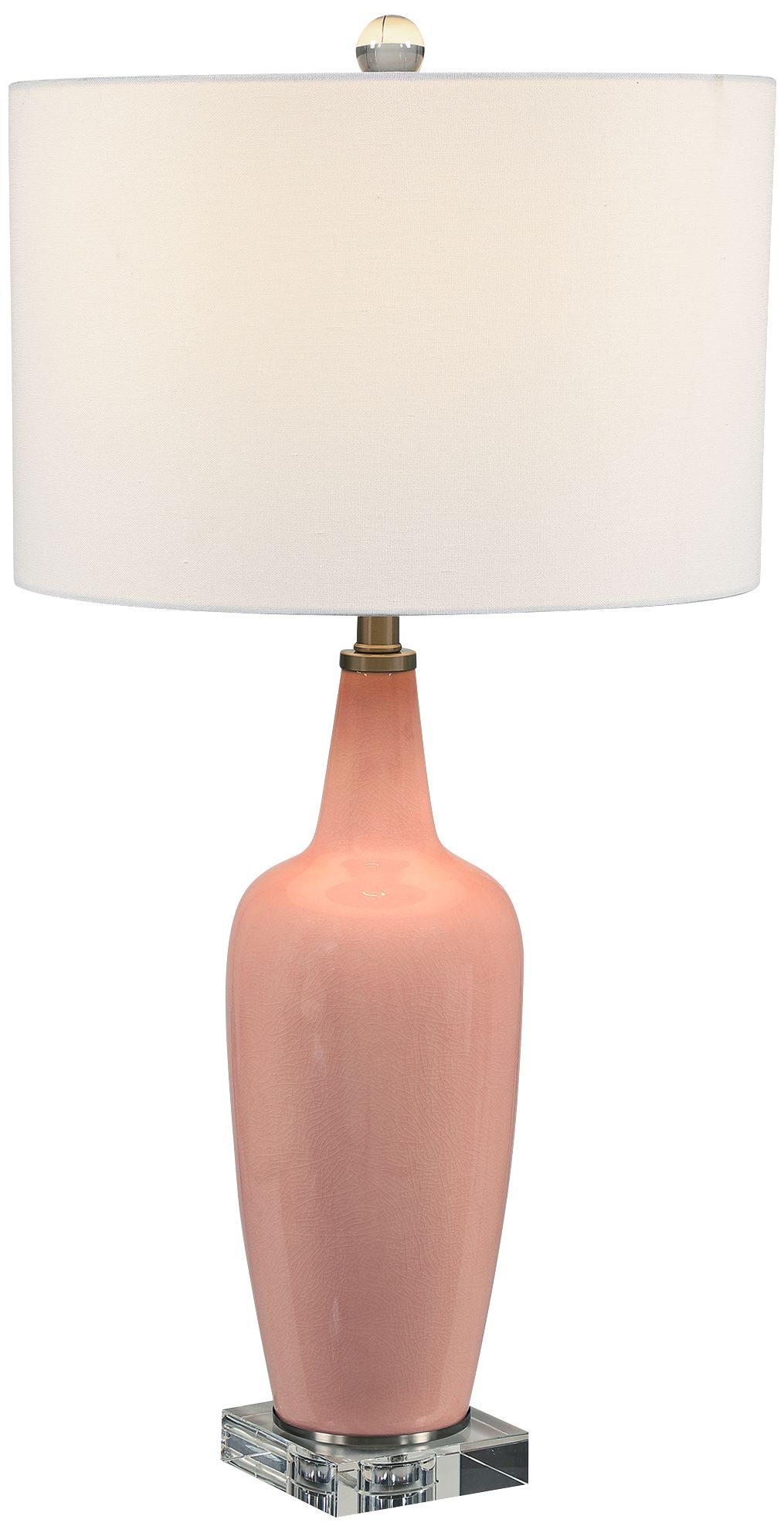 Uttermost Anastasia Light Pink Glaze Ceramic Table Lamp - #87N04