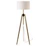 2_Uttermost Anchorage 63 1/2" Antique Brass Tripod Floor Lamp