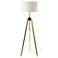 Uttermost Anchorage 63 1/2" Antique Brass Tripod Floor Lamp