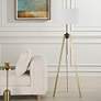 3_Uttermost Anchorage 63 1/2" Antique Brass Tripod Floor Lamp more views