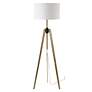 4_Uttermost Anchorage 63 1/2" Antique Brass Tripod Floor Lamp more views