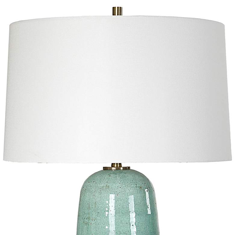 Image 5 Uttermost Andale 30 1/4" Crackled Teal Ceramic Table Lamp more views