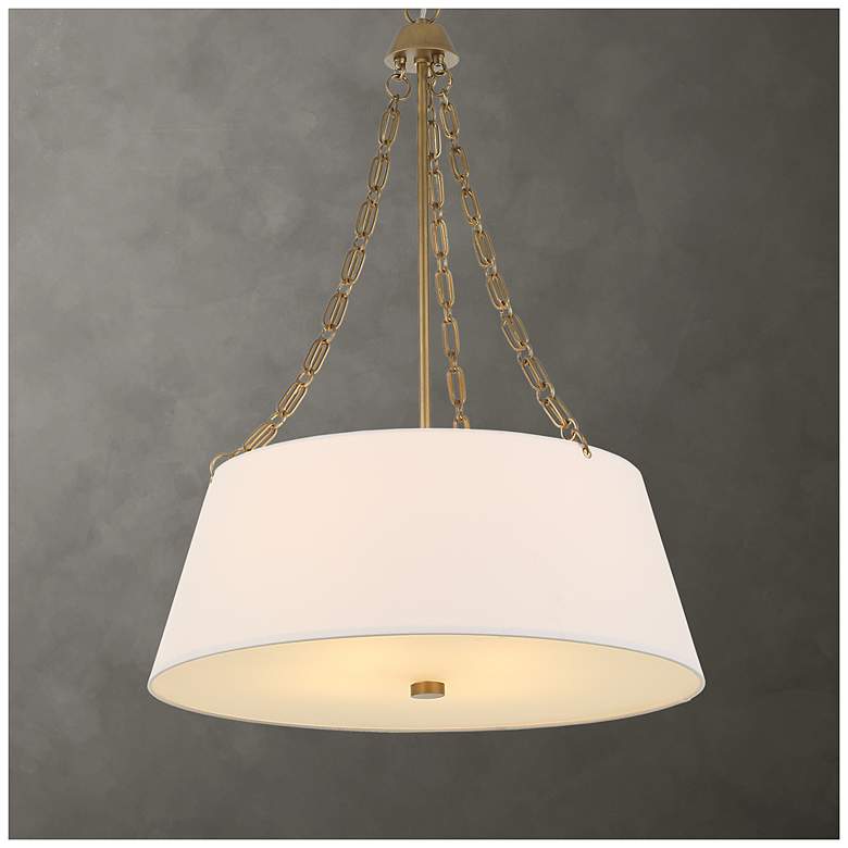 Image 1 Uttermost Andalucia 24" Wide Gold and White 4-Light Pendant