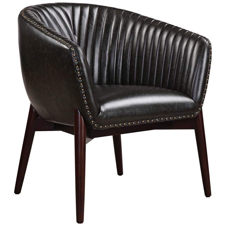 Image 1 Uttermost Anders Onyx Faux Leather Accent Chair