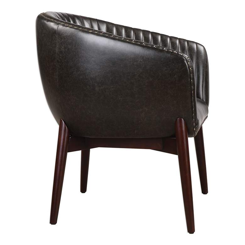 Image 3 Uttermost Anders Onyx Faux Leather Accent Chair more views