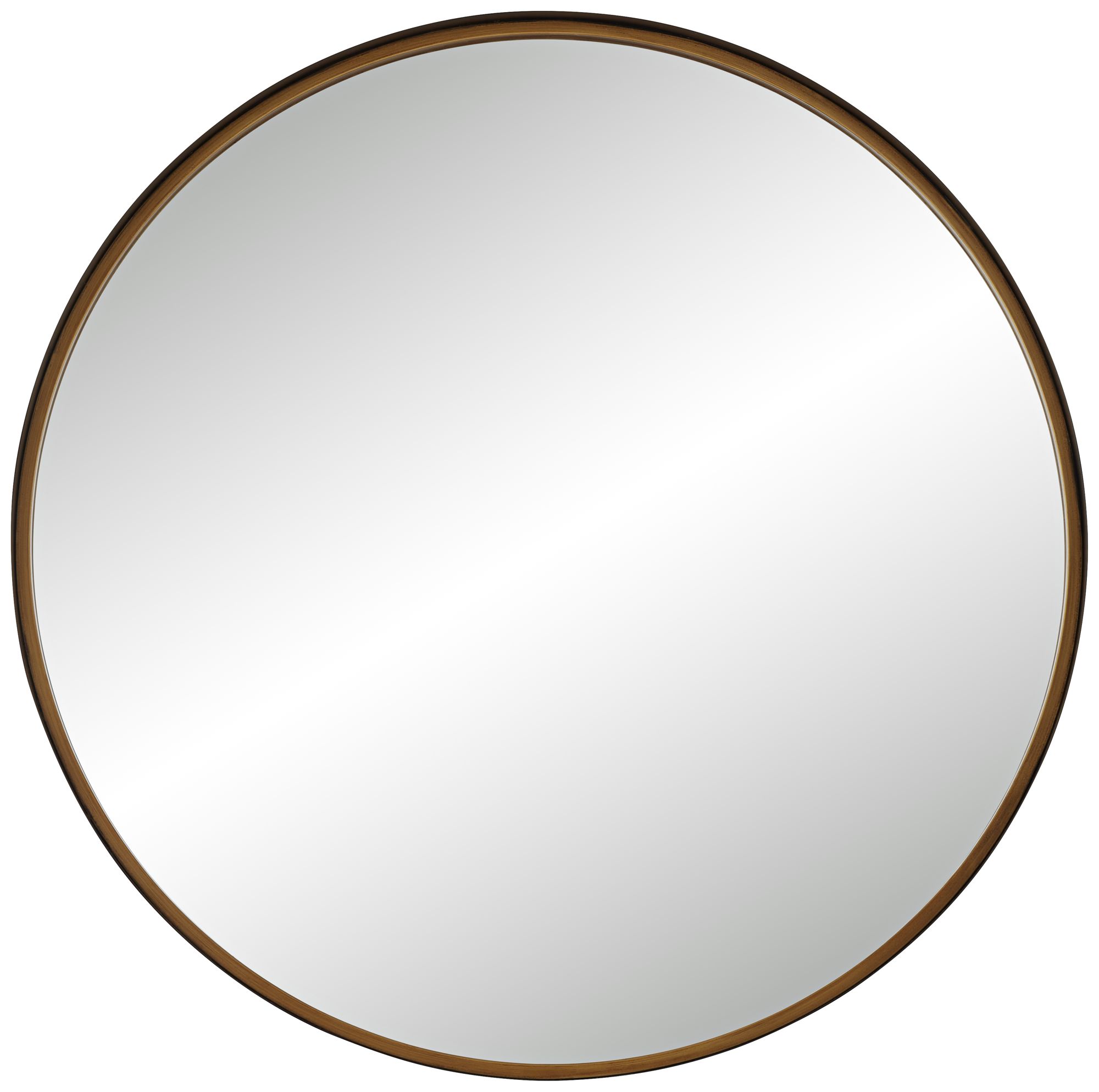 Image 2 Uttermost Andi Black and Gold 34" Round Wall Mirror