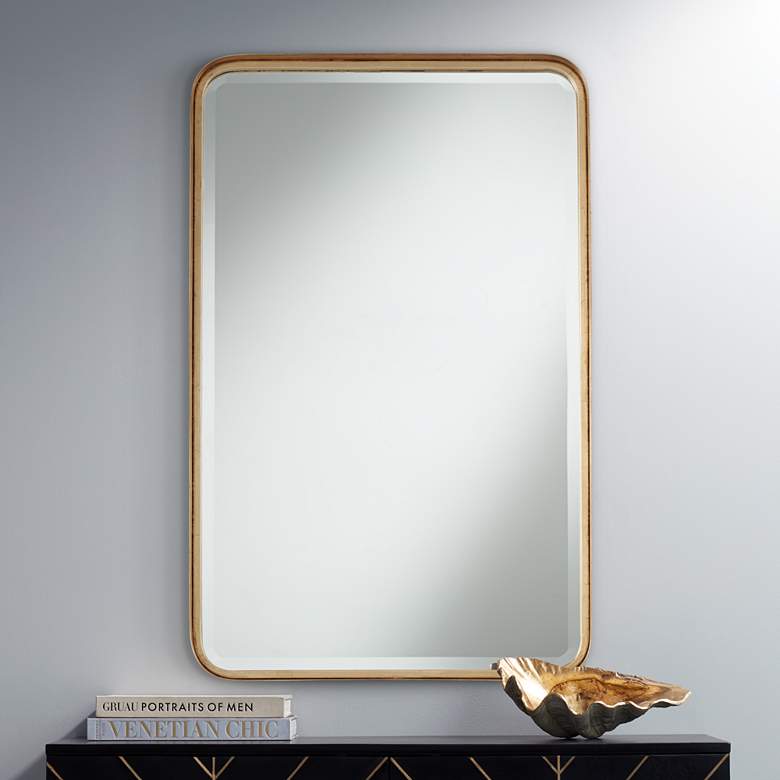 Image 2 Uttermost Andi Gold 24" x 38 1/4" Rounded Edge Mirror