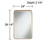 Uttermost Andi Gold 24" x 38 1/4" Rounded Edge Mirror in scene