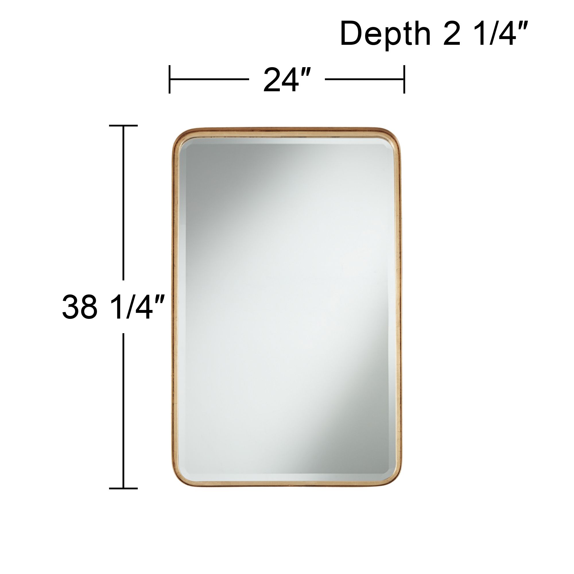 Image 6 Uttermost Andi Gold 24" x 38" Rounded Edge Mirror more views