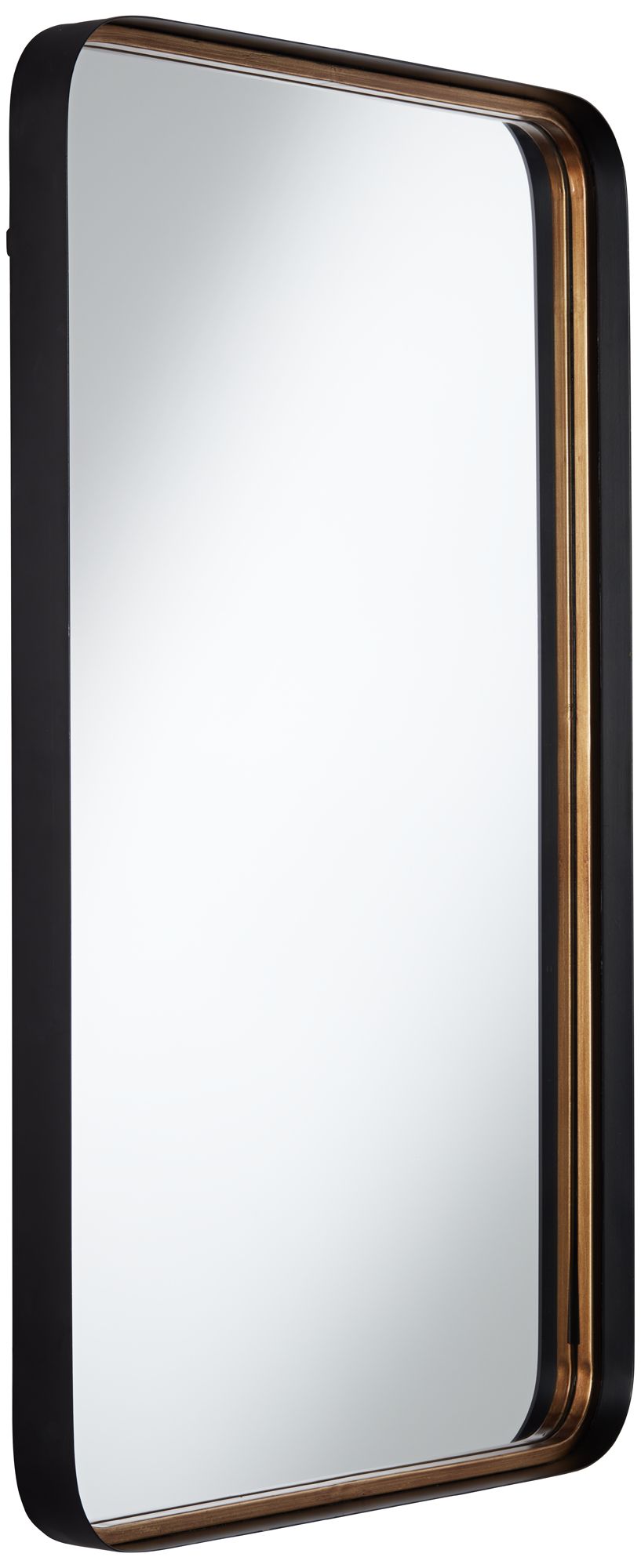 Image 5 Uttermost Andi Gold & Black 24 x 38 Rounded Edge Wall Mirror more views