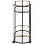 4_Uttermost Andre 32" Wide Satin Black 2-Shelf Bar Cart more views