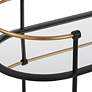 6_Uttermost Andre 32" Wide Satin Black 2-Shelf Bar Cart more views