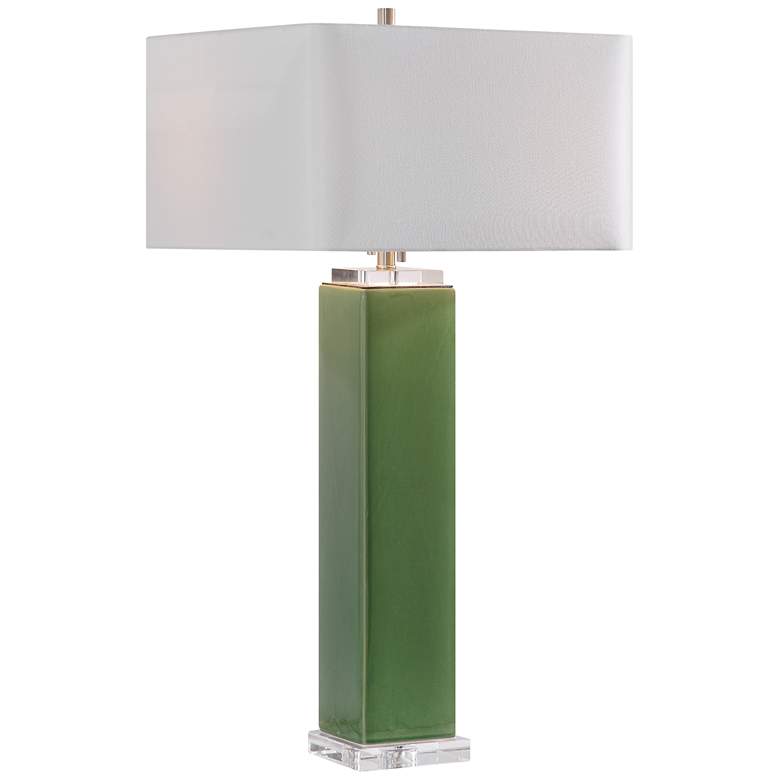 Image 2 Uttermost Aneeza Tropical Green Glaze Ceramic Table Lamp