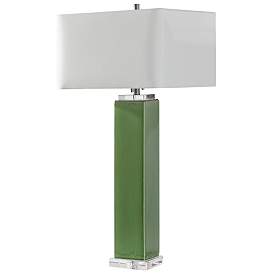 Image3 of Uttermost Aneeza Tropical Green Glaze Ceramic Table Lamp more views
