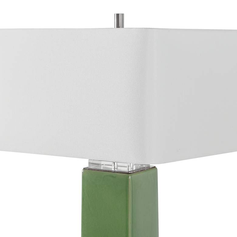 Image 4 Uttermost Aneeza Tropical Green Glaze Ceramic Table Lamp more views