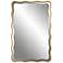 Uttermost Aneta 36" x 24" Scalloped Wood Gold Mirror