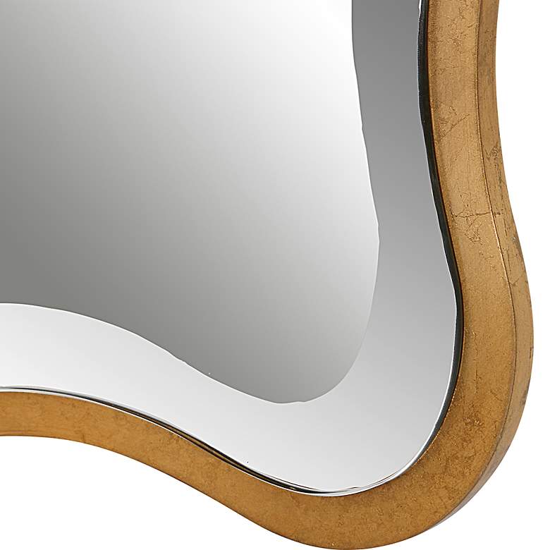 Image 5 Uttermost Aneta 36" x 24" Scalloped Wood Gold Mirror more views