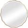 Uttermost Aneta Aged Gold 42" Round Scalloped Modern Wall Mirror