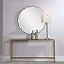 4_Uttermost Aneta Aged Gold 42" Round Scalloped Modern Wall Mirror more views