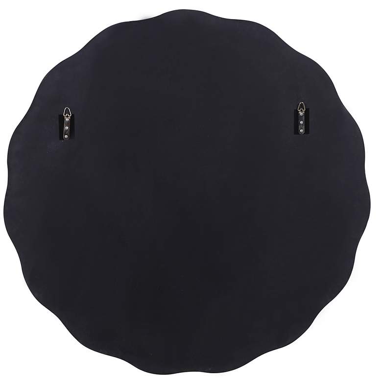 Image 7 Uttermost Aneta Aged Gold 42" Round Scalloped Modern Wall Mirror more views