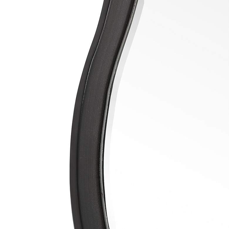 Image 4 Uttermost Aneta Satin Black 42" Round Scalloped Wall Mirror more views
