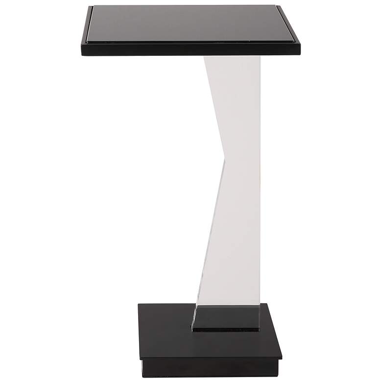 Image 1 Uttermost Angle 22.75" H Black and Clear Accent Table