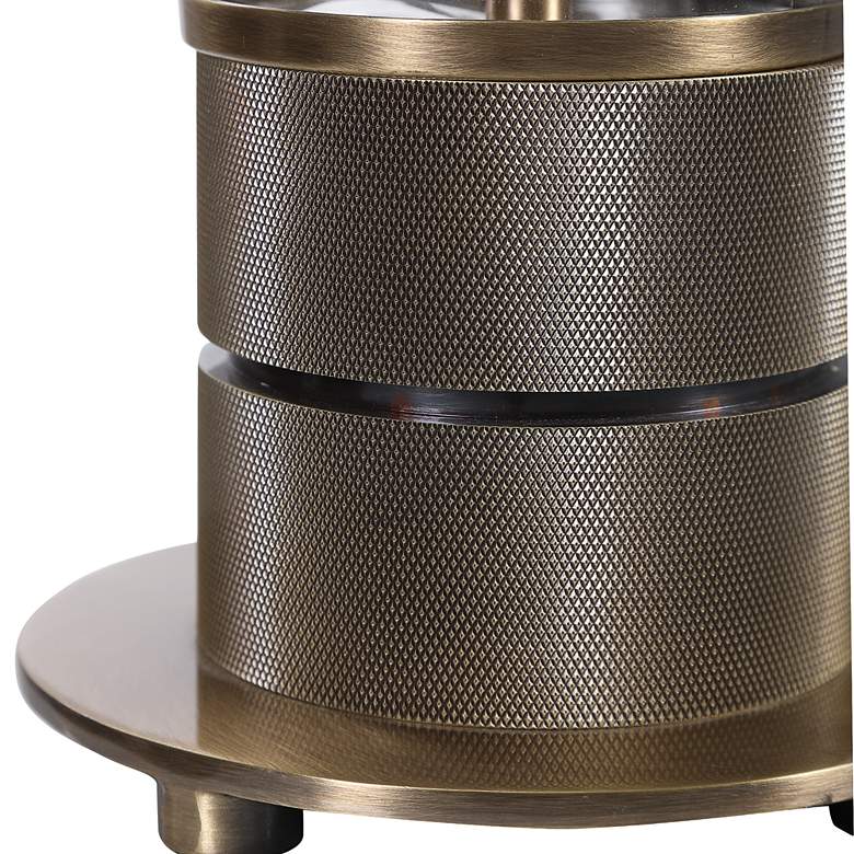 Image 3 Uttermost Anmer 35" High Antiqued Brass and Clear Glass Table Lamp more views