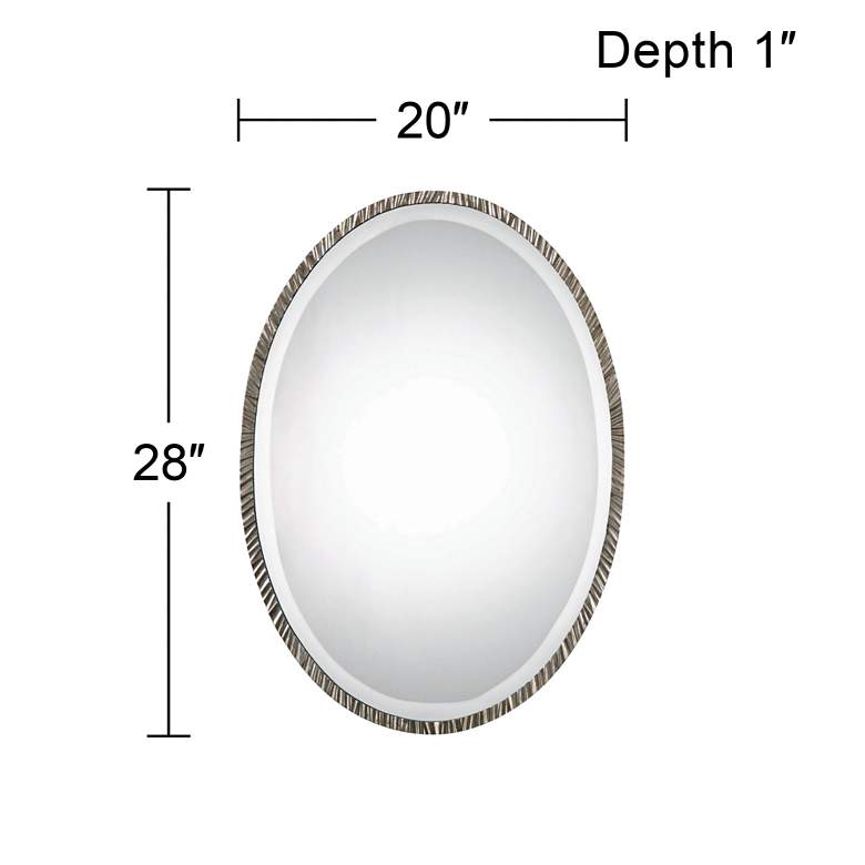 Image 4 Uttermost Annadel Polished Nickel 20" x 28" Oval Wall Mirror more views