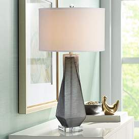 Image1 of Uttermost Annatoli 30 3/4" High Modern Charcoal Glass Table Lamp
