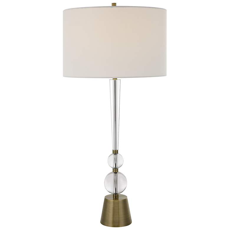 Image 2 Uttermost Annily 36 3/4" High Crystal with Brass Finish Table Lamp