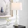 1_Uttermost Annora 34" High Modern Textured White Ceramic Table Lamp