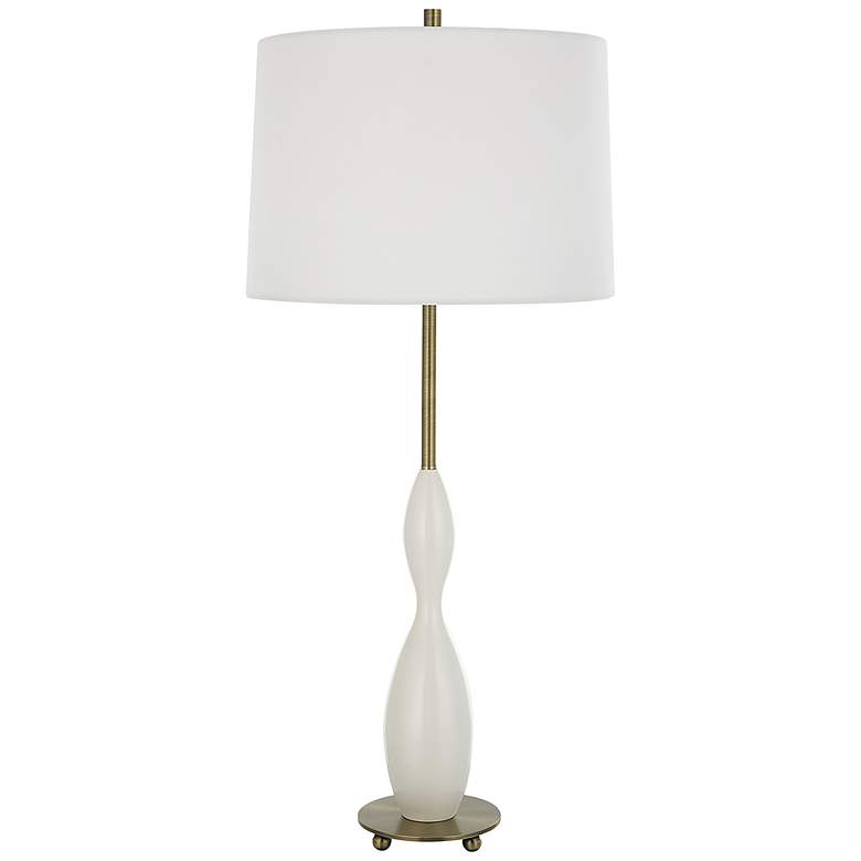 Image 7 Uttermost Annora 34 inch High White Table Lamp more views