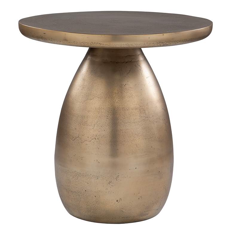 Image 1 Uttermost Antigua 20" Wide x 20" High Brass Metal Accent Table