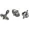 Uttermost Antique Silver Decorative Spinning Tops Set of 3