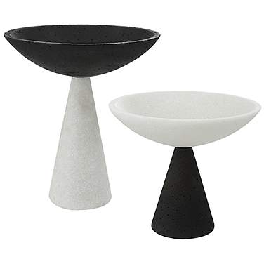 Uttermost Antithesis Black and White Bowls Set of 2
