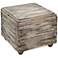 Uttermost Anver 23" Wide Aged White Cube Table