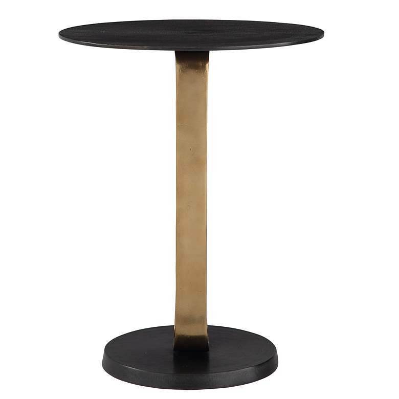 Image 3 Uttermost Aperture 17" Wide x 23" High Black and Brass Accent Tab more views