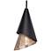 Uttermost Apollo 10" Wide 1 Lt Black and Gold Metal Pendant