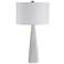 Uttermost Apollo Off-White Gray and Taupe Pyramid Table Lamp